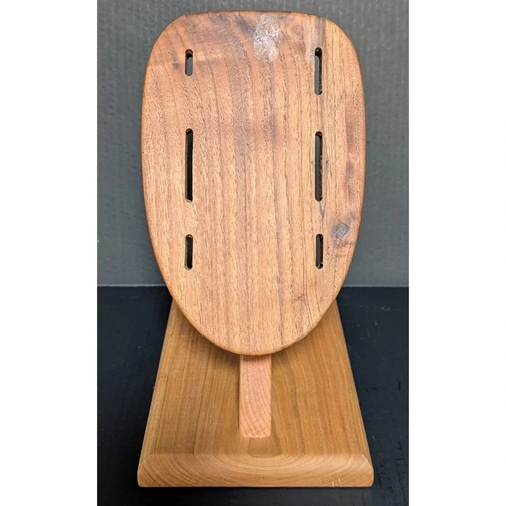 Missing Digit Wood Shop Natural Wood Spartan Warrior Knife‎ Block